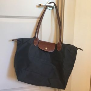 Large Slate Gray Longchamp Tote